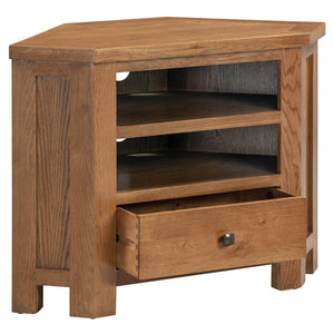 Bicester Rustic Oak Corner TV Unit | A Touch of Furniture Oxfordshire