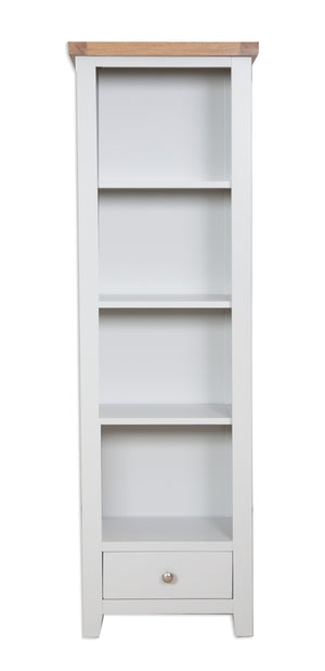 Melbourne Painted Slim Bookcase in French Grey | A Touch of Furniture Oxfordshire