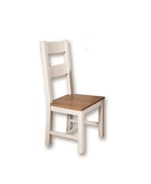 Melbourne Painted Solid Seat Dining Chair in White | A Touch of Furniture Oxfordshire
