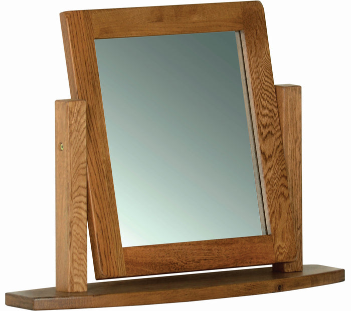 Rustic Oak Single Dressing Table Mirror