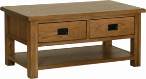 Rustic Oak Coffee Table with Drawers | A Touch of Furniture  Oxfordshire