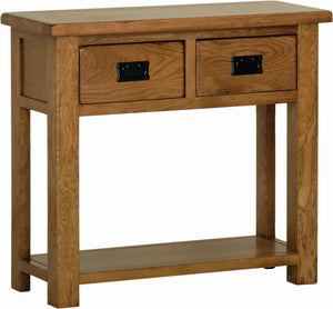 Rustic Oak 2 Drawer Console Table | A Touch of Furniture Oxfordshire