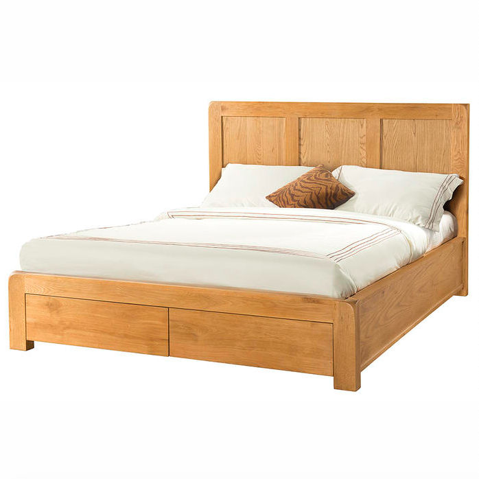 Avon Oak 4ft 6ins Bed with 2 Storage Drawers