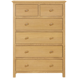 Moreton Oak 4+2 Drawer Chest | A Touch of Furniture Oxfordshire