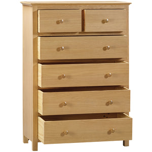 Moreton Oak 4+2 Drawer Chest | A Touch of Furniture Oxfordshire
