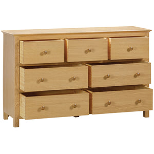 Moreton Oak 3 over 4 Wide Chest | A Touch of Furniture Oxfordshire
