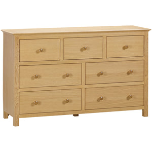 Moreton Oak 3 over 4 Wide Chest | A Touch of Furniture Oxfordshire