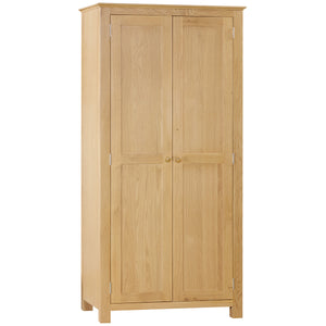Moreton Oak Double Full Hanging Wardrobe | A Touch of Furniture