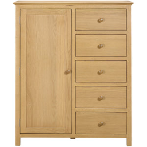 Moreton Oak Double Wardrobe with Drawer | A Touch of Furniture