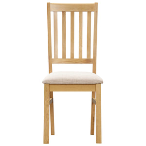 Moreton Oak Slatted Dining Chair with Fabric Seat | A Touch of Furniture Oxfordshire