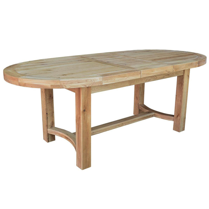 Wessex Oak 1.8m Oval Extending Dining Table