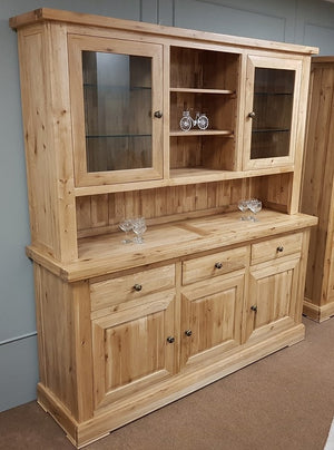 Wessex Oak Large Glazed Dresser | A Touch of Furniture Oxfordshire