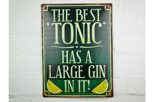 Loft Collection Gin and Tonic Metal Sign
