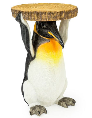 Loft Collection Penguin Holding "Trunk Slice" Side Table