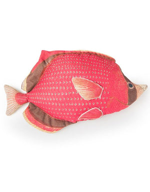 Loft Collection Red Fish Cushion