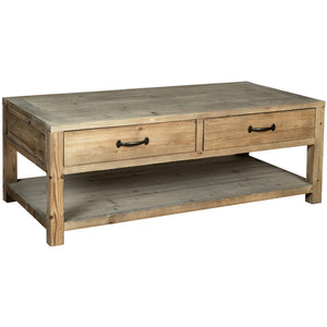 Chiltern Reclaimed Pine Coffee Table with Drawers | A Touch of Furniture