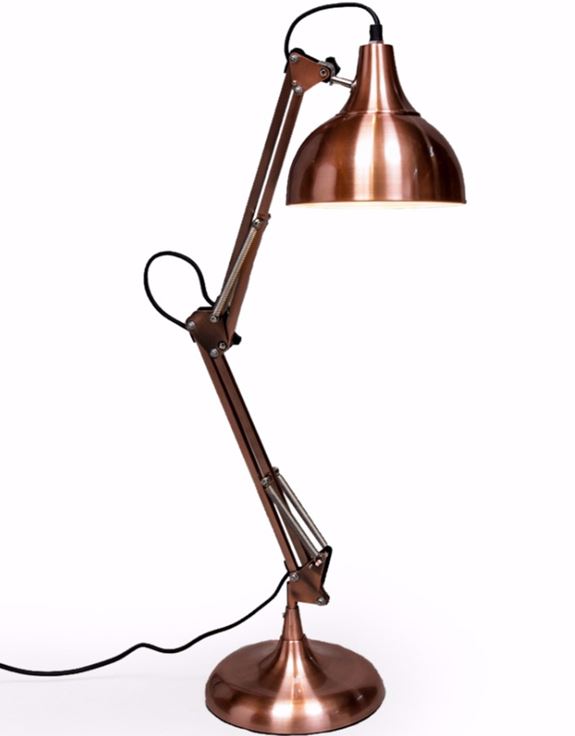 Loft Collection Large Vintage Copper Tradition Desk Lamp