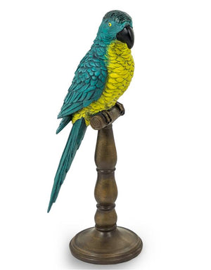 Loft Collection Tropical Parrot on Wooden Pillar
