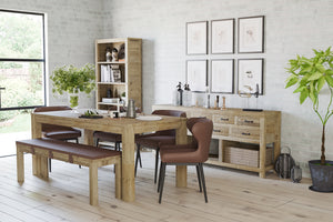 Chiltern Reclaimed Pine Fixed Top Dining Table | A Touch of Furniture Oxfordshire