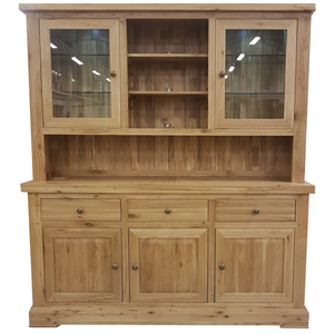 Wessex Oak Large Glazed Dresser | A Touch of Furniture Oxfordshire