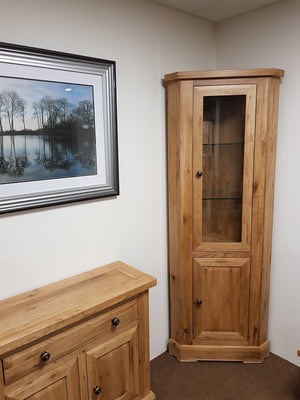Wessex Oak Corner Glazed Display Unit | A Touch of Furniture Oxfordshire