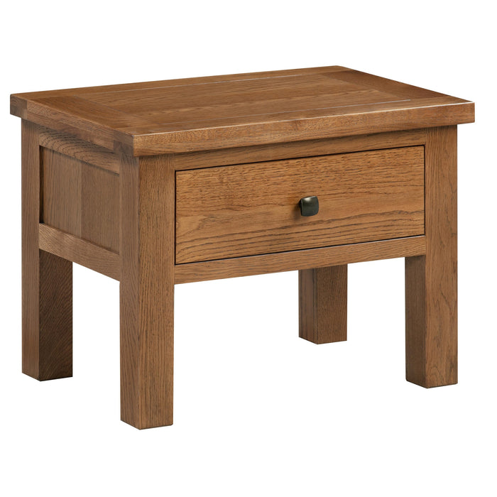 Bicester Rustic Oak Side Table with Drawer
