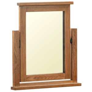 Bicester Rustic Oak Dressing Table Mirror | A Touch of Furniture