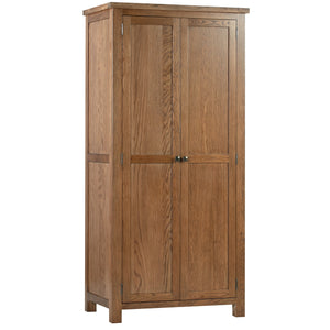 Bicester Rustic Oak Ladies Double Wardrobe | A Touch of Furniture