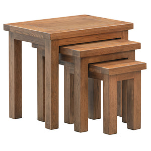 Bicester Rustic Oak Nest of Tables | A Touch of Furniture Oxfordshire