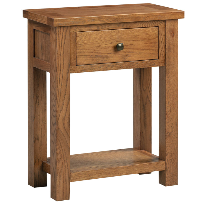 Bicester Rustic Oak 1 Drawer Console Table