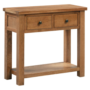 Bicester Rustic Oak 2 Drawer Console Table | A Touch of Furniture Oxfordshire