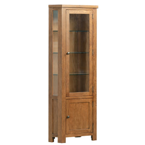 Bicester Rustic Oak Glazed Corner Unit | A Touch of Furniture Oxfordshire