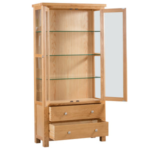 Bicester Oak Display Cabinet with Glass Doors + Sides | A Touch of Furniture Banbury and Bicester