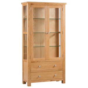 Bicester Oak Display Cabinet with Glass Doors + Sides | A Touch of Furniture Banbury and Bicester
