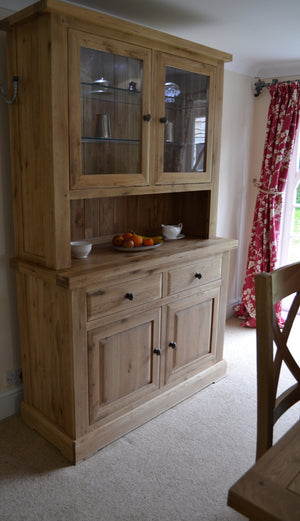Wessex Oak 2 Door Glazed Dresser | A Touch of Furniture Oxfordshire