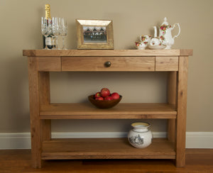 Wessex Oak 2 Shelf Console Table | A Touch of Furniture Oxfordshire