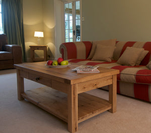 Wessex Oak Coffee Table with Drawer | A Touch of Furniture Oxfordshire