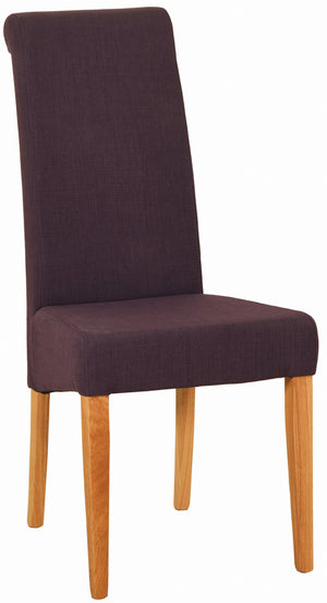 Bicester Oak Mauve Fabric Dining Chair | A Touch of Furniture Oxfordshire