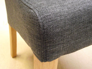 Bicester Oak Charcoal Fabric Dining Chair | A Touch of Furniture Oxfordshire