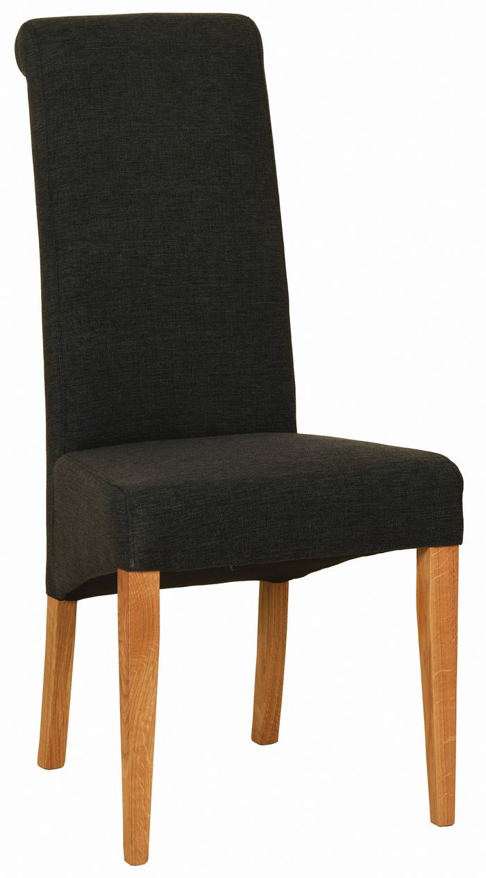 Bicester Oak Charcoal Fabric Dining Chair