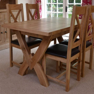 Wessex Oak Petite Ox Bow Extending Dining Table | A Touch of Furniture Oxfordshire