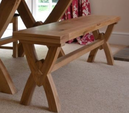 Wessex Oak Small Ox Bow Bench
