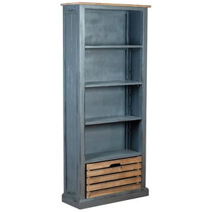 Henley Reclaimed Pine Bookcase with Baskets | A Touch of Furniture