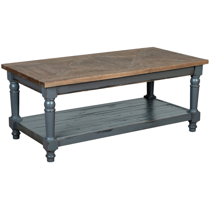 Henley Reclaimed Pine Coffee Table with Shelf