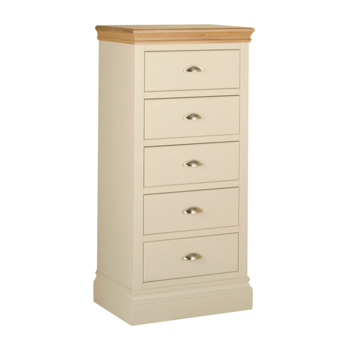 Lundy Pine Painted 5 Drawer Wellington