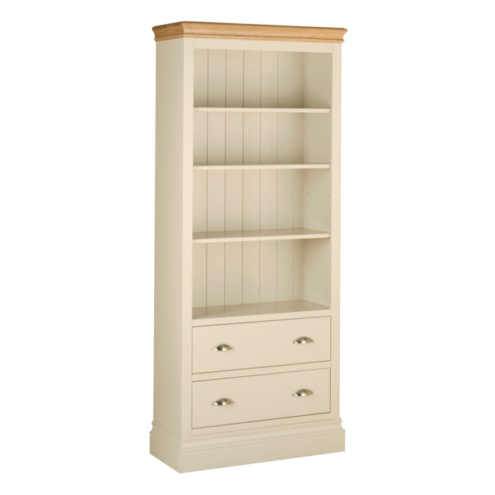 Lundy Pine Painted 6ft Bookcase with Drawers