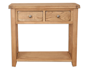 Melbourne Country Oak 2 Drawer Console Table  | A Touch of Furniture