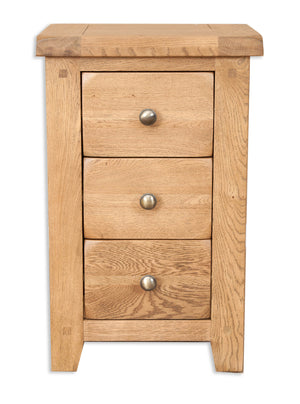 Melbourne Country Oak 3 Drawer Bedside Cabinet | A Touch of Furniture