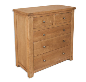 Melbourne Country Oak 2 Over 3 Chest | A Touch of Furniture