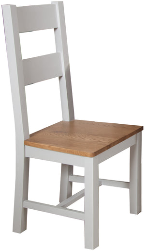 Melbourne Painted Solid Seat Dining Chair in French Grey | A Touch of Furniture Oxfordshire
